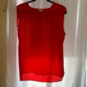 Red JCrew Factory sleeveless top